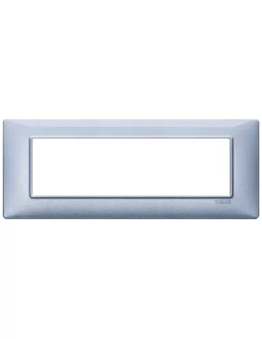 Vimar 14657.73 7-Modul-Platte Metallic Blue Plana-Serie